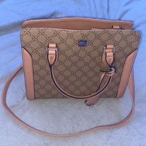 Light brown with peach color purse
